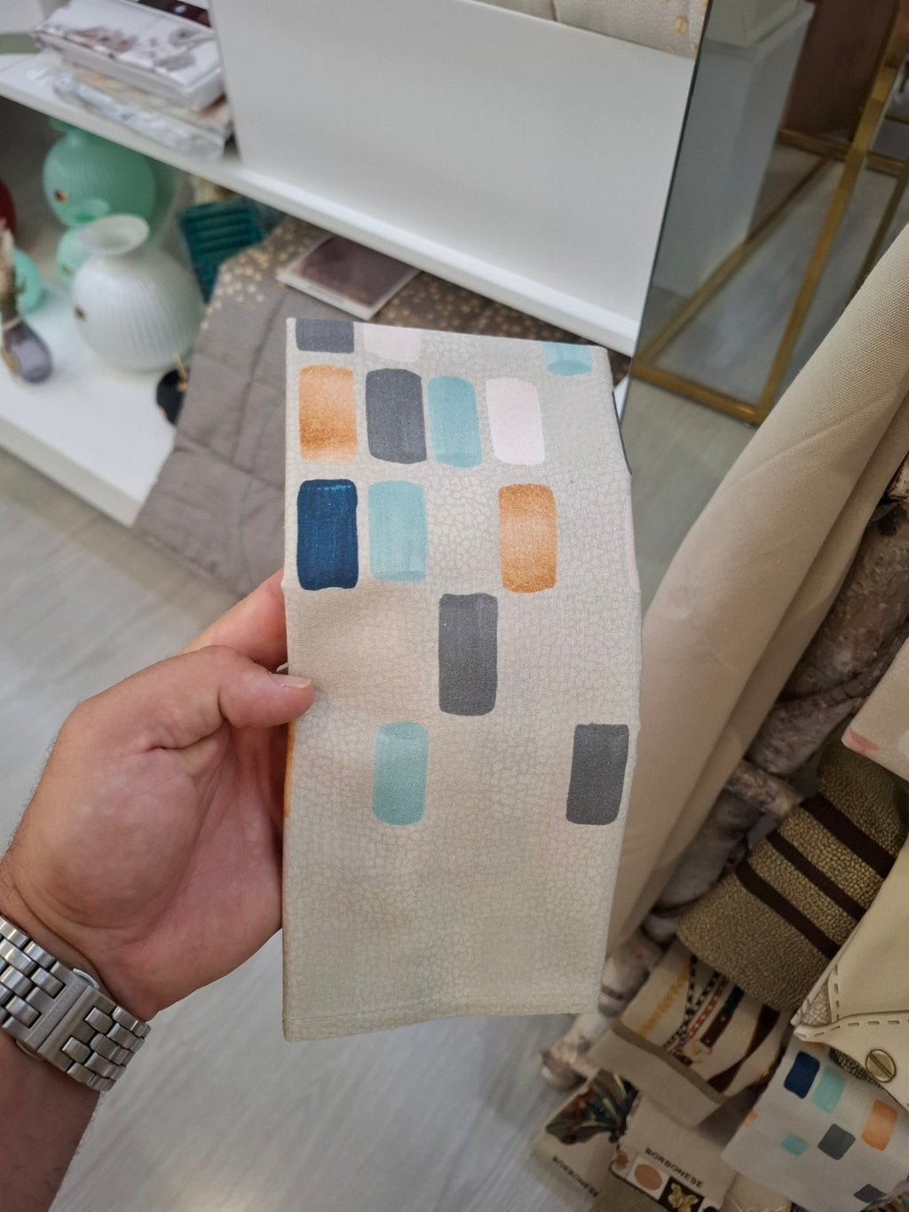 Canovaccio Borbonese Home fantasia colori azzurro e grigio